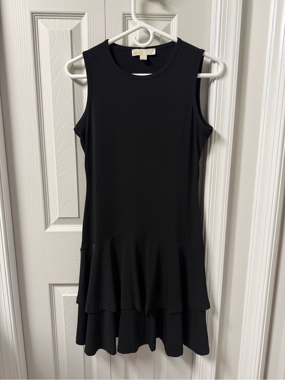 Michael KORS Sleeveless Black Ruffle Hem Dress